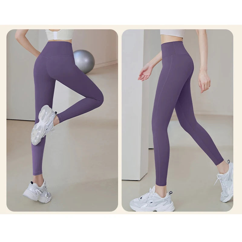 Ribbed Yoga Pants High Waisted Gym_Eggings Sport Women Fitness Seamlessfemale Legging Tummy Control Runningtraining Tights