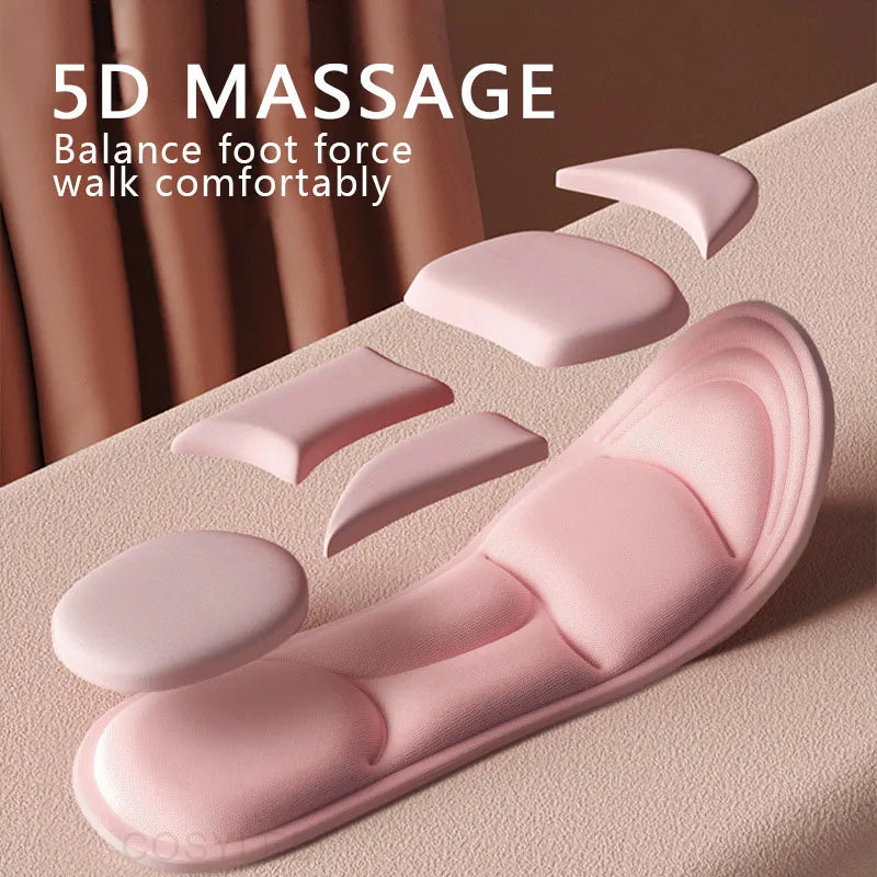 5D Massage Memory Foam Insoles for Shoes Sole Breathable Cushion Sport Running Insoles for Feet Orthopedic Insoles