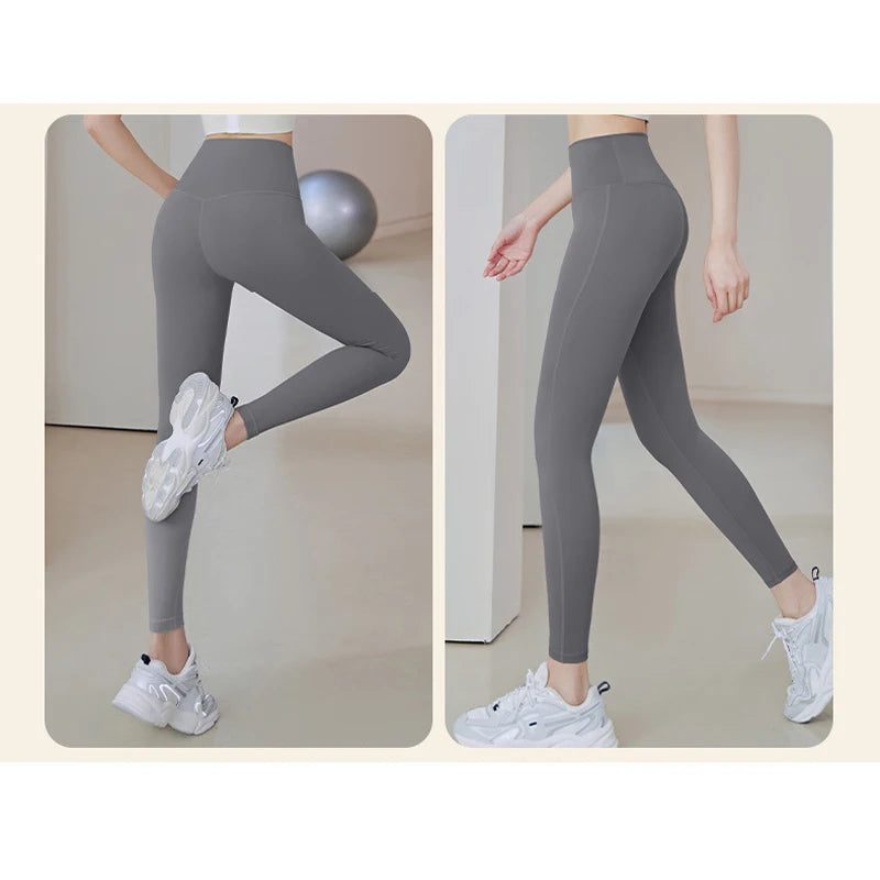 Ribbed Yoga Pants High Waisted Gym_Eggings Sport Women Fitness Seamlessfemale Legging Tummy Control Runningtraining Tights