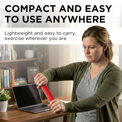 Flexbar Resistance Bar, Light, Red Flex Therapy Bar for Physical Therapy, Wrist & Forearm Exercise Equipment, Non Slip Grip, Compact Design