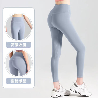 Ribbed Yoga Pants High Waisted Gym_Eggings Sport Women Fitness Seamlessfemale Legging Tummy Control Runningtraining Tights