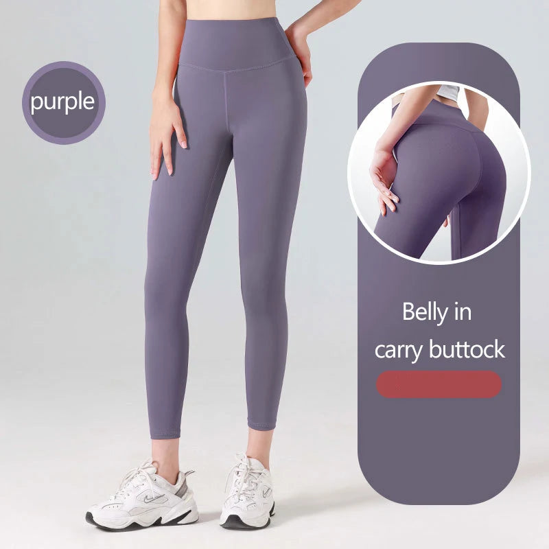 Ribbed Yoga Pants High Waisted Gym_Eggings Sport Women Fitness Seamlessfemale Legging Tummy Control Runningtraining Tights