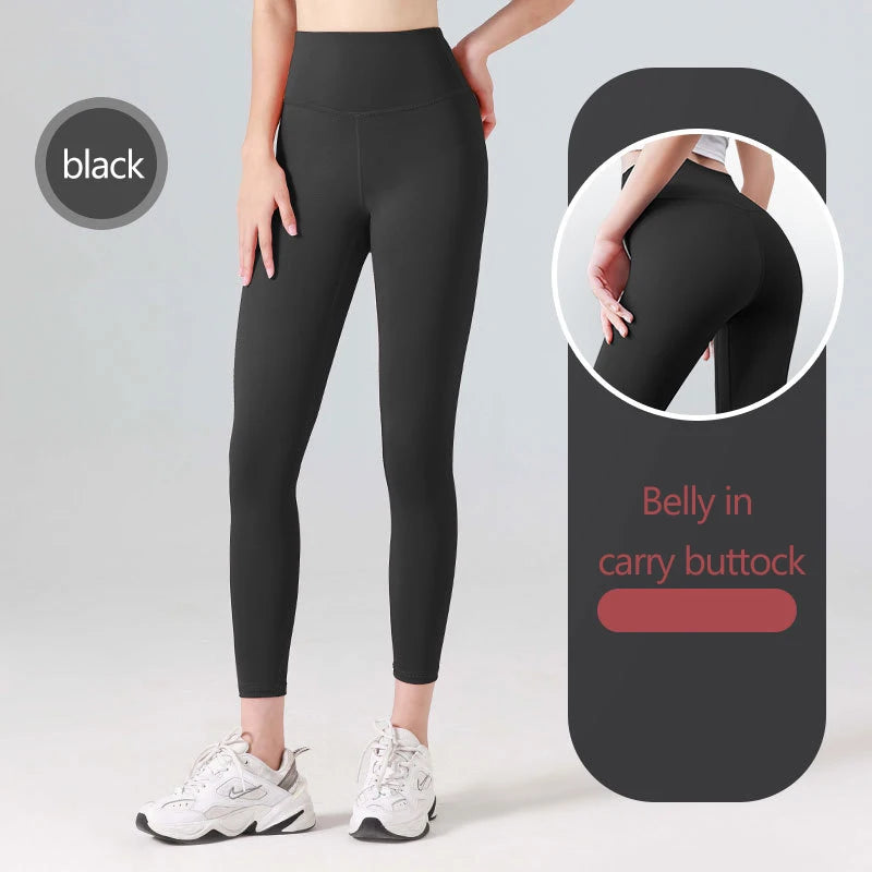 Ribbed Yoga Pants High Waisted Gym_Eggings Sport Women Fitness Seamlessfemale Legging Tummy Control Runningtraining Tights